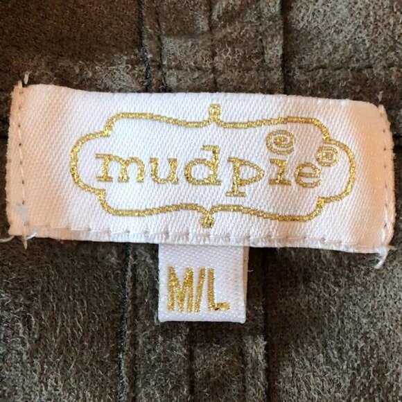 Green Mudpie Suede Like Cloth Draped Vest Sz. M/L - Picture 14 of 14